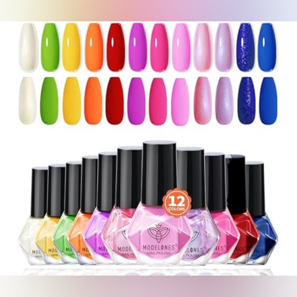 Modelones Nail Polish Set - 12 Colors Quick Dry Mini Starter Kit New